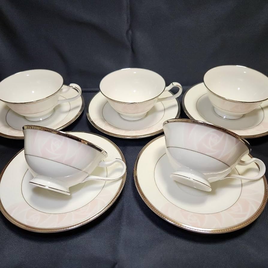 Noritake 『CHAMPAGNE PEARLS』　大皿　5枚 Amazon.co.jp: ノリタケ シャンパンパールズ ロゼ カップ